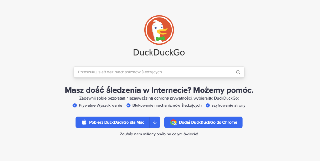 DuckDuckGo - wyszukiwarka z naciskiem na prywatność